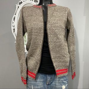 NWT GREEN 3 recycled cotton cardigan sweater